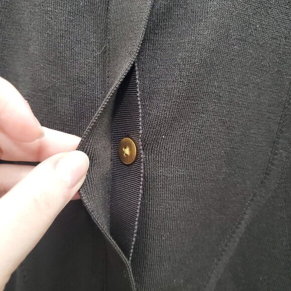 Worth Women's Vintage Brown Silk Blend Button Up Clasp LS Cardigan Size S - Picture 2 of 6